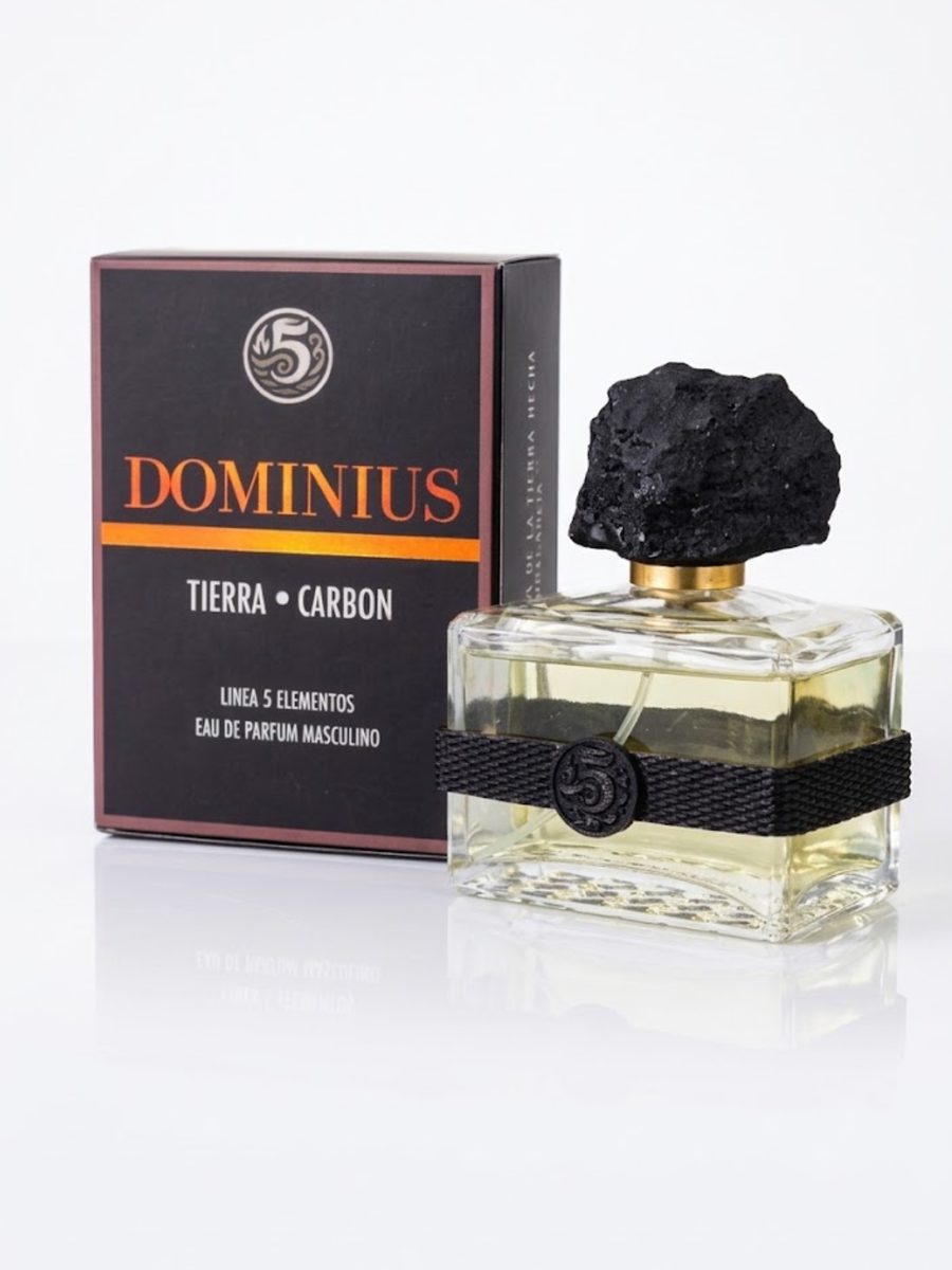Perfume Dominius con su caja naranja
