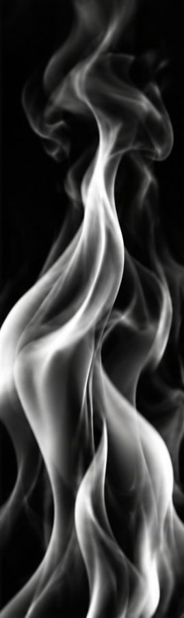 Llama de fuego en blanco y negro